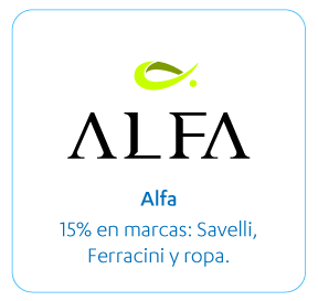 ALFA, 15% En Marcas: Savelli, Ferracini y Ropa