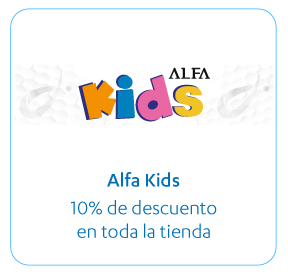 ALFA KIDS, 10% de Descuento en toda la Tienda