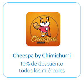 Cheespa by Chimichurri, 10% de Descuento Todos lo Miercoles