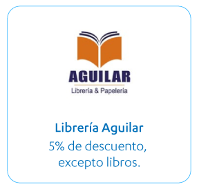 Aguilar Librería Papelería, 5% de Descuento, excepto libros