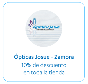 Optikas Josue, 10% de Descuento en toda la Tienda